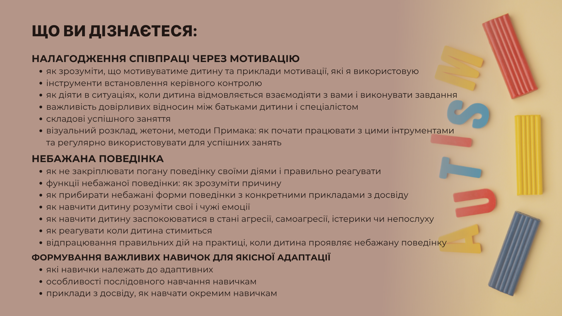 Очний семінар "Комплексна програма розвитку дітей з РАС" - Зображення 2